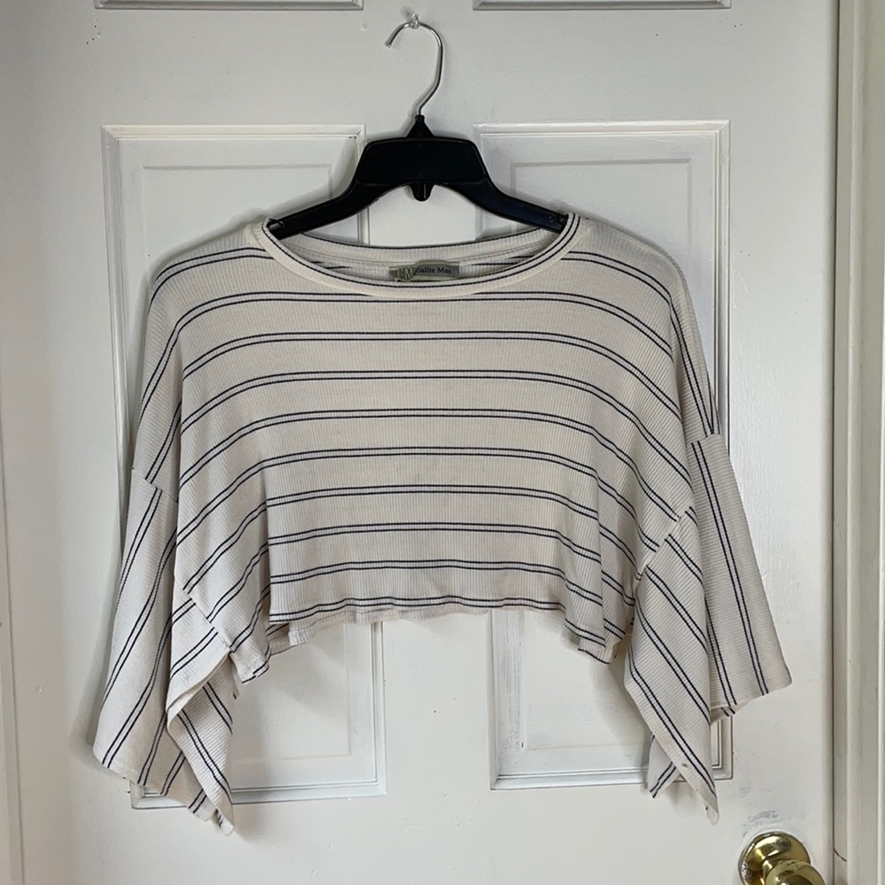 Striped Cropped Sweater